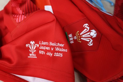050725 - Japan v Wales - Summer Tour First Test - Liam Belcher of Wales jersey