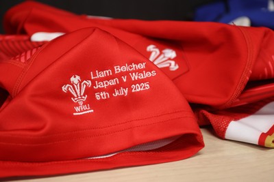 050725 - Japan v Wales - Summer Tour First Test - Liam Belcher of Wales jersey
