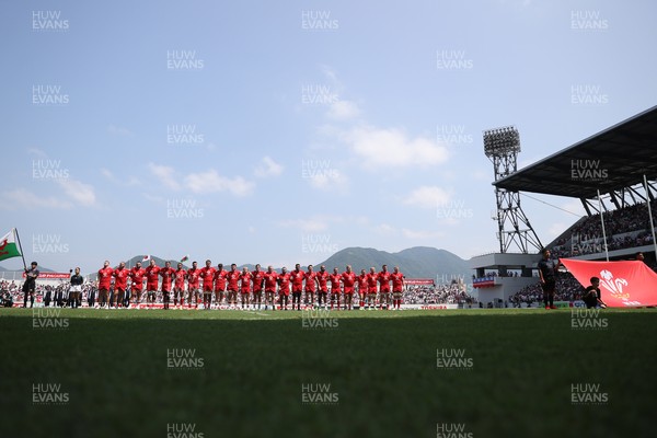 050725 - Japan v Wales - Summer Tour First Test - Wales anthem