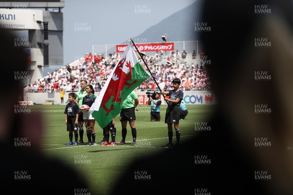 050725 - Japan v Wales - Summer Tour First Test - Wales sing the anthem