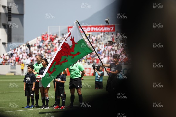 050725 - Japan v Wales - Summer Tour First Test - Wales sing the anthem