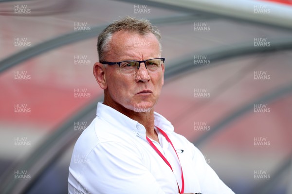 050725 - Japan v Wales - Summer Tour First Test - Kingsley Jones in the dugouts during the warm up