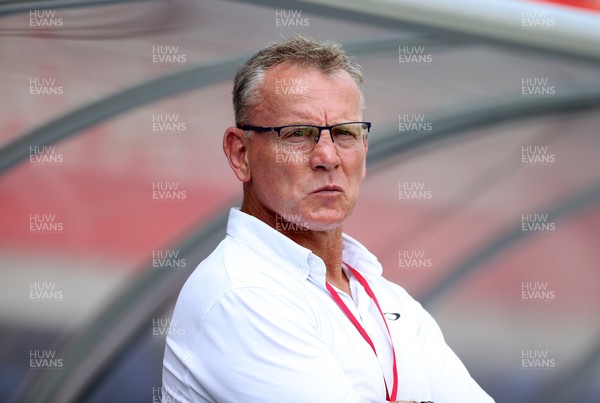 050725 - Japan v Wales - Summer Tour First Test - Kingsley Jones in the dugouts during the warm up