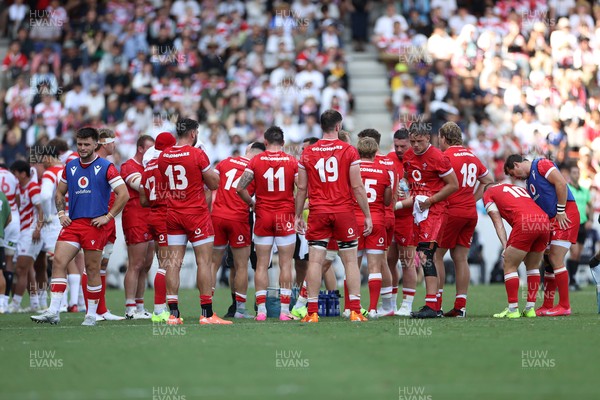 050725 - Japan v Wales - Summer Tour First Test - Wales during a water break