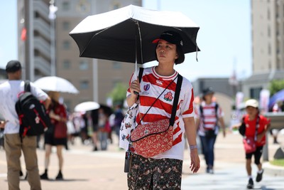 120725 - Japan v Wales - Summer Series - Second Test - Fans outside the stadium