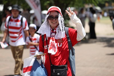 120725 - Japan v Wales - Summer Series - Second Test - Fans outside the stadium
