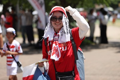 120725 - Japan v Wales - Summer Series - Second Test - Fans outside the stadium
