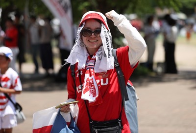 120725 - Japan v Wales - Summer Series - Second Test - Fans outside the stadium