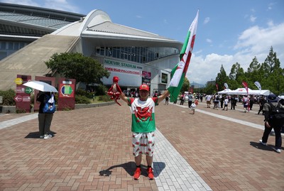 120725 - Japan v Wales - Summer Series - Second Test - Fans outside the stadium