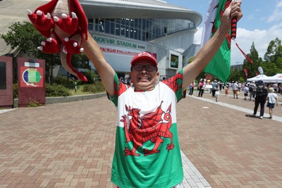 120725 - Japan v Wales - Summer Series - Second Test - Fans outside the stadium