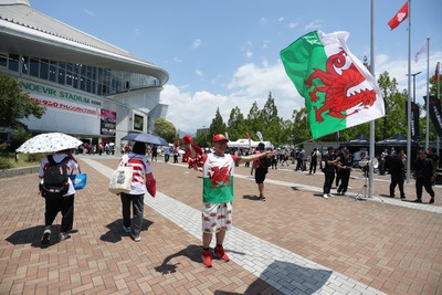 120725 - Japan v Wales - Summer Series - Second Test - Fans outside the stadium