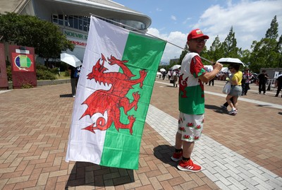 120725 - Japan v Wales - Summer Series - Second Test - Fans outside the stadium