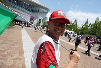 120725 - Japan v Wales - Summer Series - Second Test - Fans outside the stadium