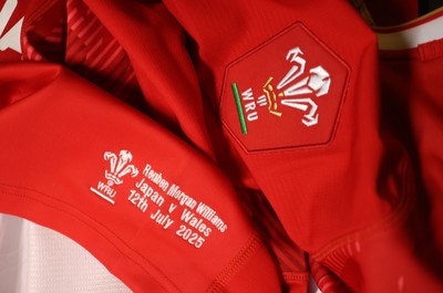 120725 - Japan v Wales - Summer Series - Second Test - Reuben Morgan-Williams of Wales jersey before the game