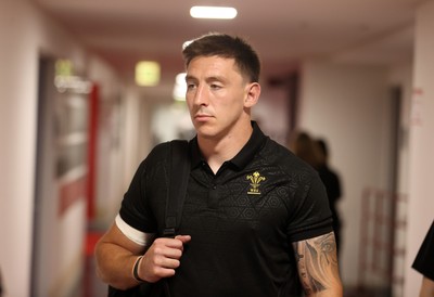 120725 - Japan v Wales - Summer Series - Second Test - Josh Adams of Wales arrives at the stadium