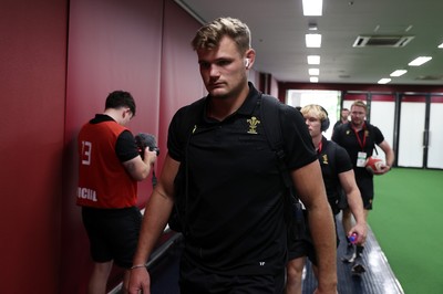 120725 - Japan v Wales - Summer Series - Second Test - Taine Plumtree of Wales arrives at the stadium