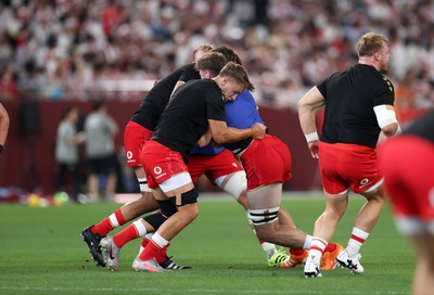 120725 - Japan v Wales - Summer Series - Second Test - Alex Mann of Wales during the warm up