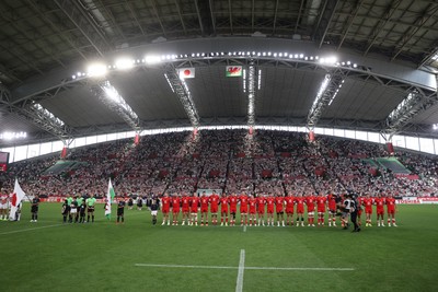120725 - Japan v Wales - Summer Series - Second Test - Wales sing the anthem