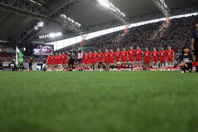 120725 - Japan v Wales - Summer Series - Second Test - Wales sing the anthem