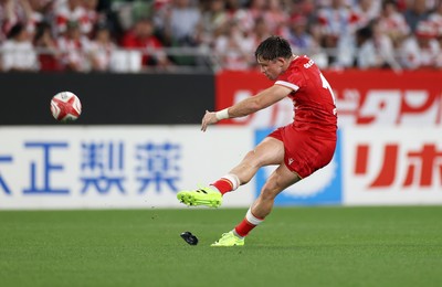 120725 - Japan v Wales - Summer Series - Second Test - Dan Edwards of Wales kicks the conversion