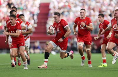 120725 - Japan v Wales - Summer Series - Second Test - Josh Adams of Wales makes a break
