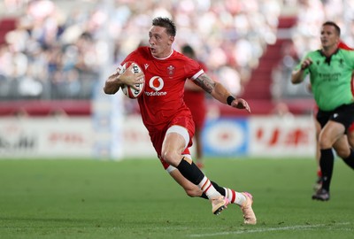 120725 - Japan v Wales - Summer Series - Second Test - Josh Adams of Wales makes a break