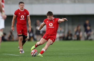 120725 - Japan v Wales - Summer Series - Second Test - Dan Edwards of Wales kicks a penalty