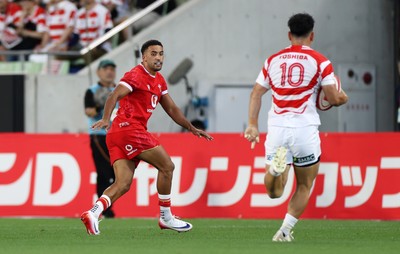 120725 - Japan v Wales - Summer Series - Second Test - Keelan Giles of Wales on his debut