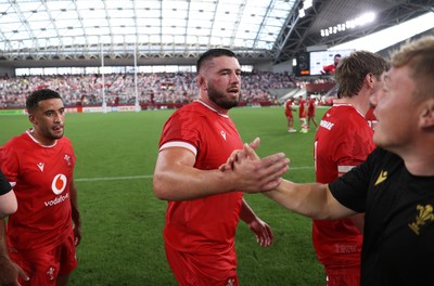 120725 - Japan v Wales - Summer Series - Second Test - Gareth Thomas of Wales celebrates at full time