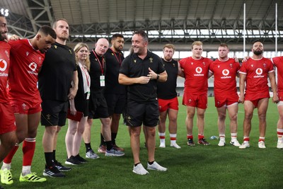 120725 - Japan v Wales - Summer Series - Second Test - Wales Head Coach Matt Sherratt celebrates at full time