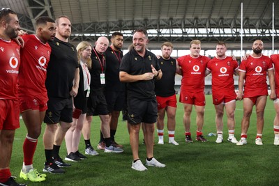 120725 - Japan v Wales - Summer Series - Second Test - Wales Head Coach Matt Sherratt celebrates at full time