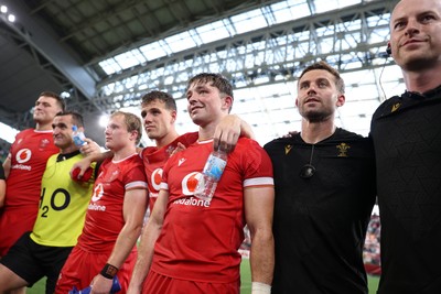 120725 - Japan v Wales - Summer Series - Second Test - Dan Edwards of Wales celebrates at full time