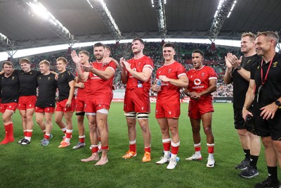 120725 - Japan v Wales - Summer Series - Second Test - Wales celebrate at full time