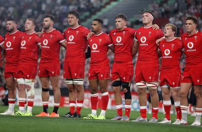120725 - Japan v Wales - Summer Series - Second Test - Gareth Thomas, Tommy Reffell, Johnny Williams, Teddy Williams, Ben Thomas, Alex Mann, Freddie Thomas, Blair Murray and Kieran Hardy