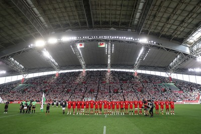 120725 - Japan v Wales - Summer Series - Second Test - Wales sing the anthem