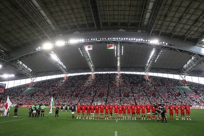 120725 - Japan v Wales - Summer Series - Second Test - Wales sing the anthem