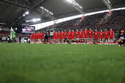 120725 - Japan v Wales - Summer Series - Second Test - Wales sing the anthem