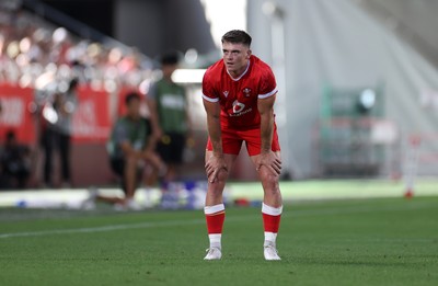 120725 - Japan v Wales - Summer Series - Second Test - Dan Edwards of Wales celebrates scoring a try with team mates