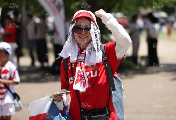 120725 - Japan v Wales - Summer Series - Second Test - Fans outside the stadium