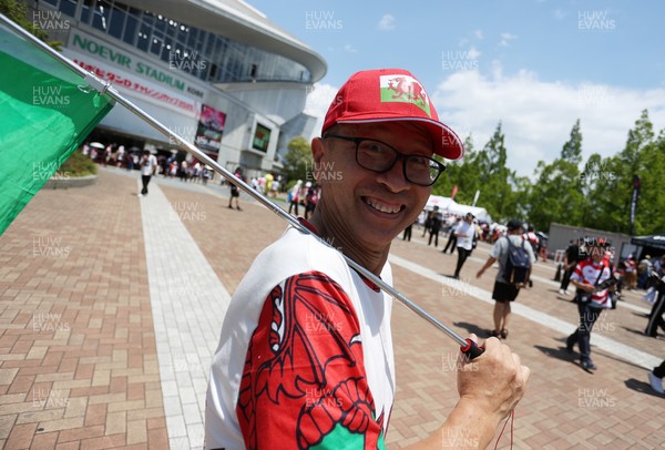 120725 - Japan v Wales - Summer Series - Second Test - Fans outside the stadium