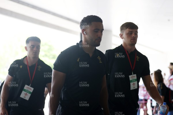 120725 - Japan v Wales - Summer Series - Second Test - Keelan Giles of Wales arrives at the stadium