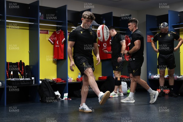 120725 - Japan v Wales - Summer Series - Second Test - Dan Edwards of Wales in the dressing room