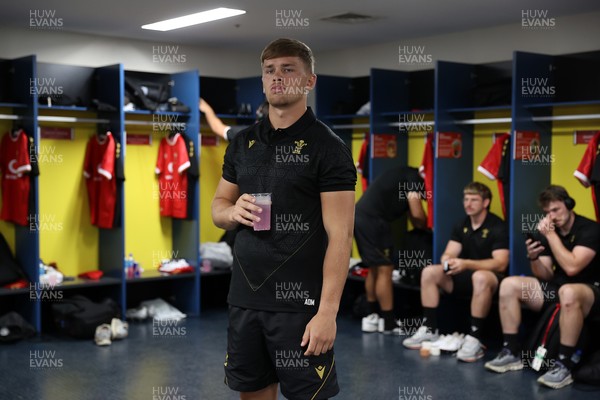 120725 - Japan v Wales - Summer Series - Second Test - Alex Mann of Wales in the dressing room