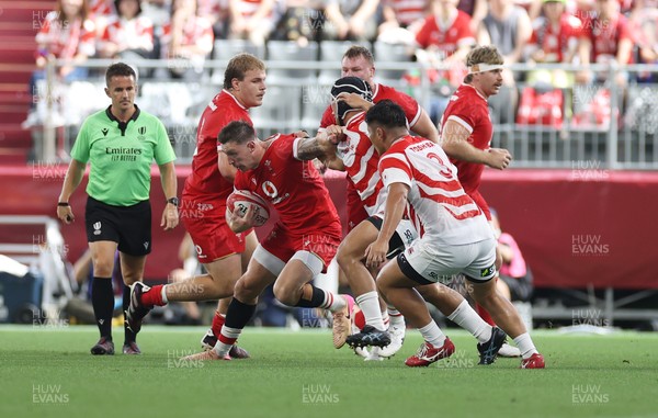 120725 - Japan v Wales - Summer Series - Second Test - Josh Adams of Wales makes a break