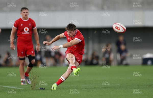 120725 - Japan v Wales - Summer Series - Second Test - Dan Edwards of Wales kicks a penalty