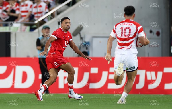 120725 - Japan v Wales - Summer Series - Second Test - Keelan Giles of Wales on his debut