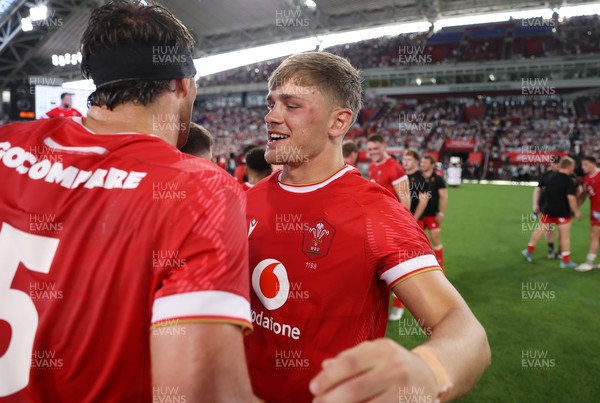 120725 - Japan v Wales - Summer Series - Second Test - Alex Mann of Wales celebrates at full time