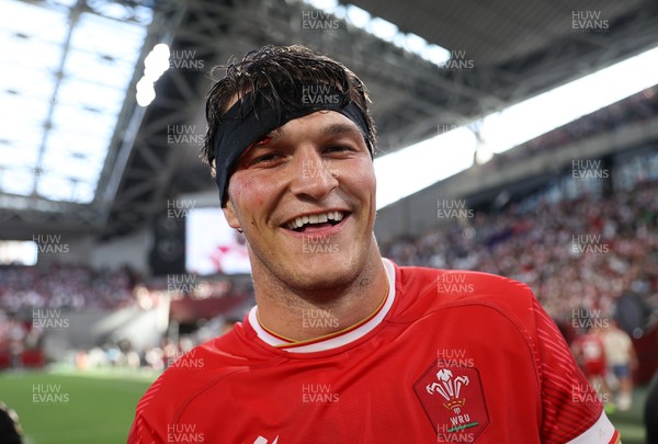 120725 - Japan v Wales - Summer Series - Second Test - Teddy Williams of Wales celebrates at full time
