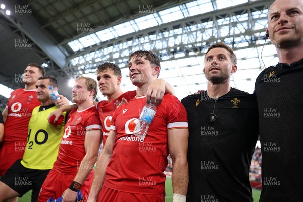 120725 - Japan v Wales - Summer Series - Second Test - Dan Edwards of Wales celebrates at full time