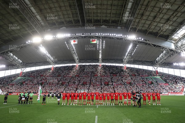 120725 - Japan v Wales - Summer Series - Second Test - Wales sing the anthem